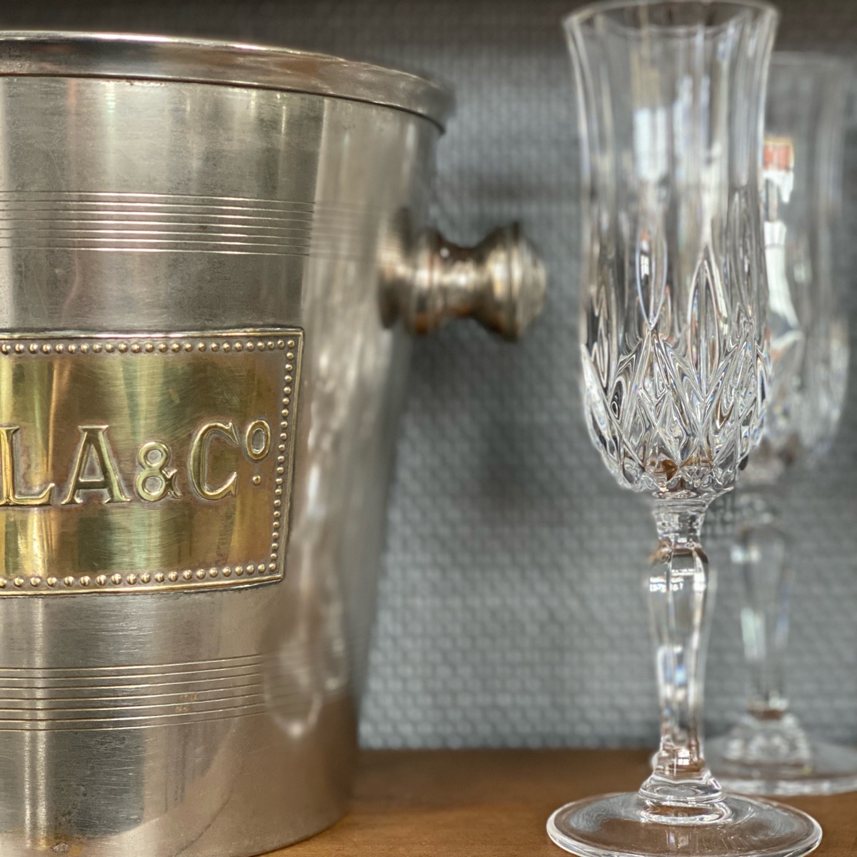 Franske champagneskåle og fløjter fra Bellevue Vintage