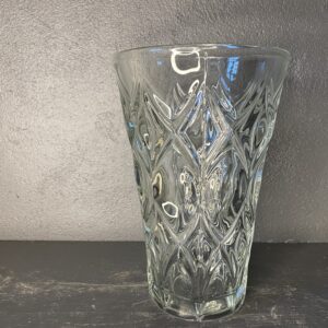 fransk vase i presset glas fra Bellevue vintage