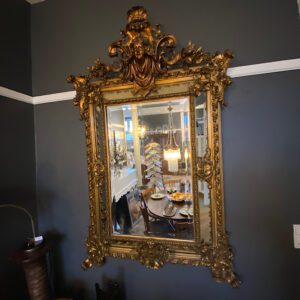 overdådigt antik fransk guldspejl fra bellevue vintage