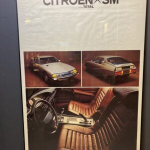 Original 70'er reklame plakat for Citroën SM fra Bellevue Vintage
