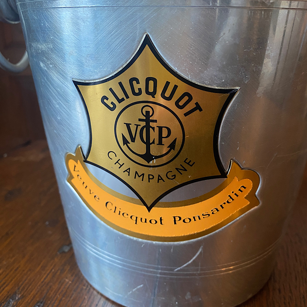Seau à Champagne Orange Veuve Clicquot - Pour Bouteille 0,75 L - Garde Au Frais - Cadeau Fête élégant