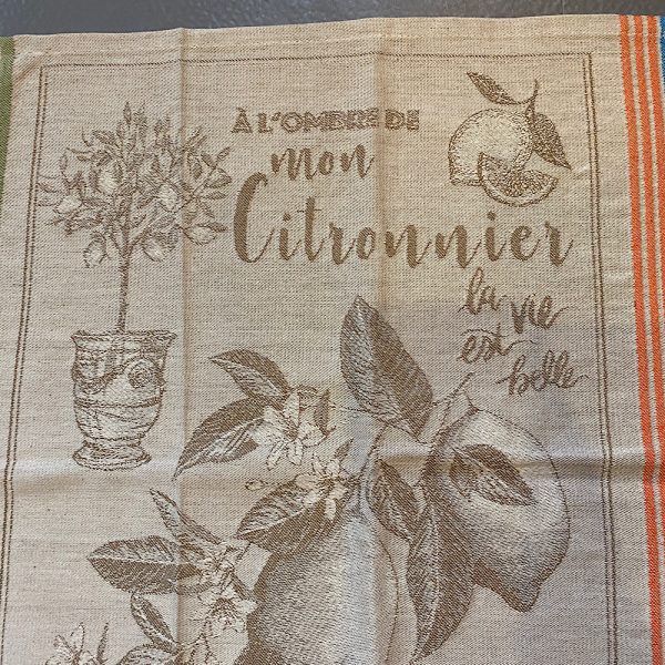 French tea towels CITRON from Bellevue Vintage -photo2