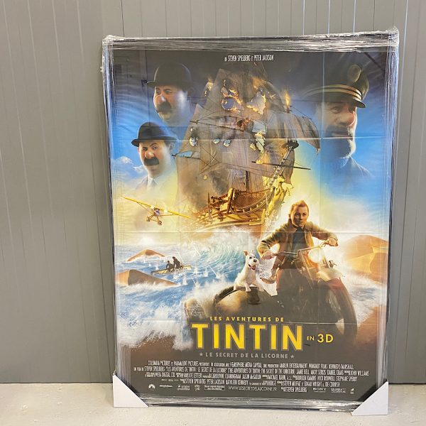 Original Tintin filmplakat fra 2011 fra Bellevue Vintage