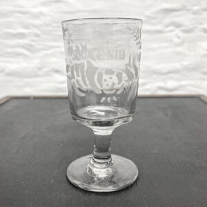 Antique French Souvenir Glass - Souvenir from Bellevue Vintage