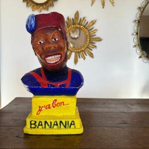 Fransk Banania udstillingsfigur fra Bellevue Vintage