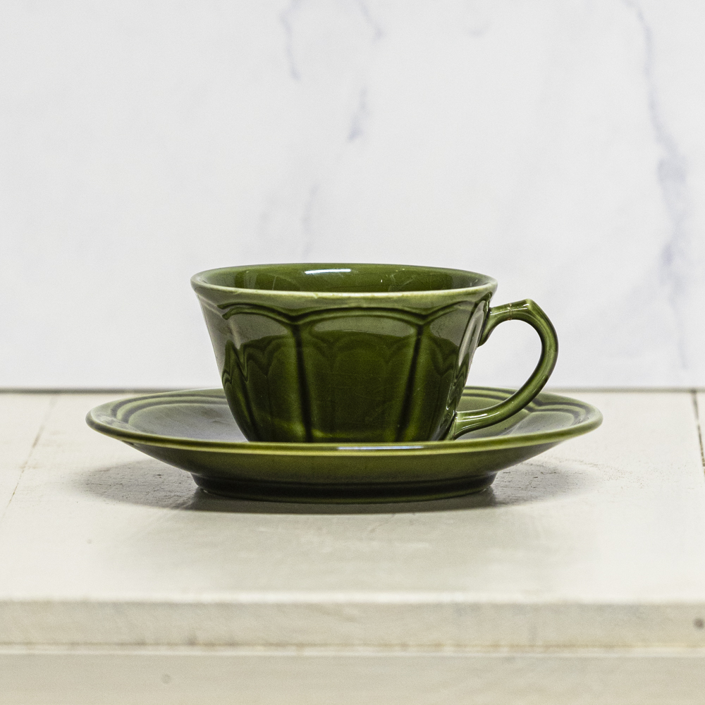 MamboCat Lot De 6 Grandes Tasses à Café En Grès – Style Tourbillon Vert – Tasses Jumbo 6 Couleurs – Idéales Pour Thé, Chocolat Chaud – Maison Campagne