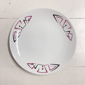 Stort fransk fad med Art Deco mønster