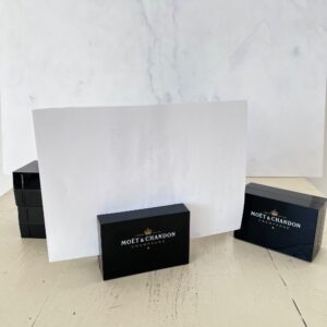 Franske Moët & Chandon bordholdere i sort