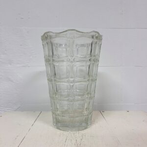Fransk dekorativ vase i tykt presset glas