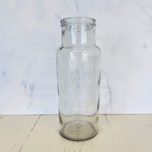 Fransk smalt apotekerglas i klart glas
