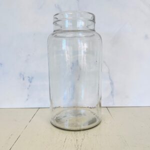Fransk bredt apotekerglas i klart glas